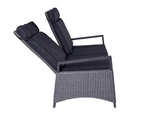 LC Garden Loungesofa LC Garden Keramo Living 2er Sofa Zweisitzer grau-mix