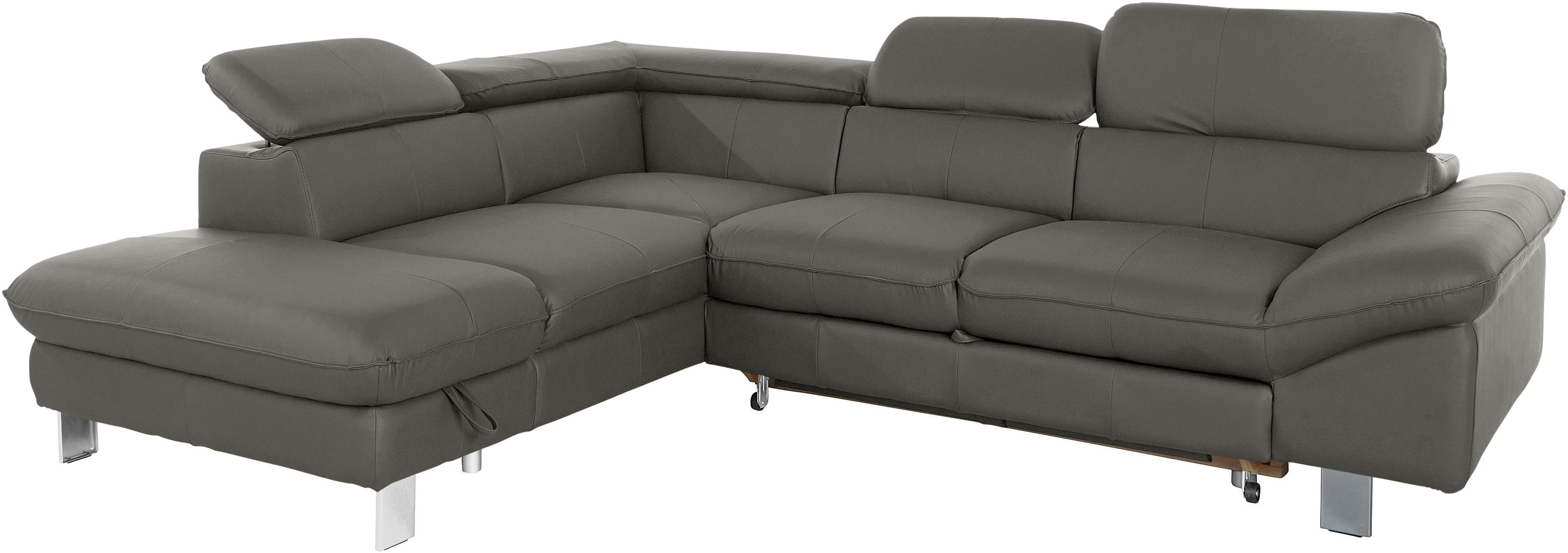 COTTA Ecksofa Driver, mit Kopfteilverstellung, wahlweise mit Bettfunktion
