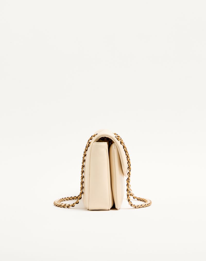 Bolsa Valentino Garavani Djuna com corrente média em couro napa