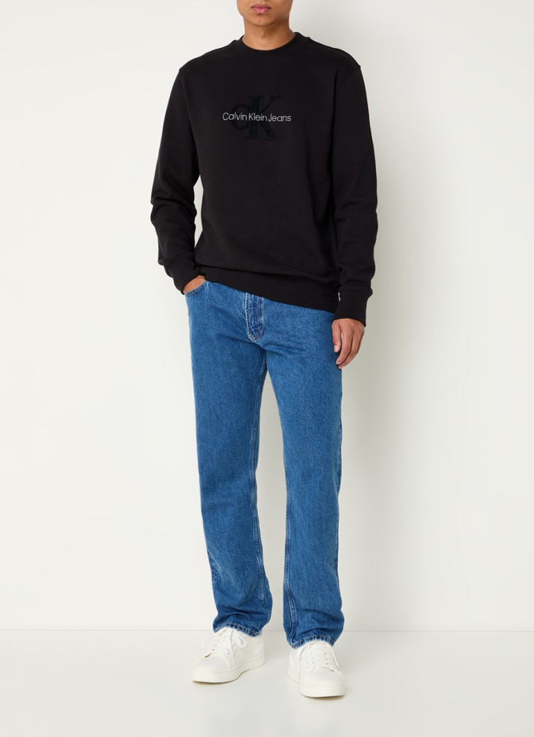 Calvin Klein Chenille sweater with logo embroidery