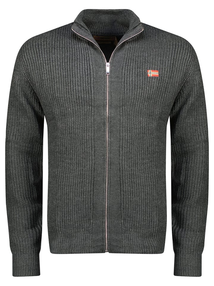 Geographical Norway Cardigan in Anthrazit günstig kaufen