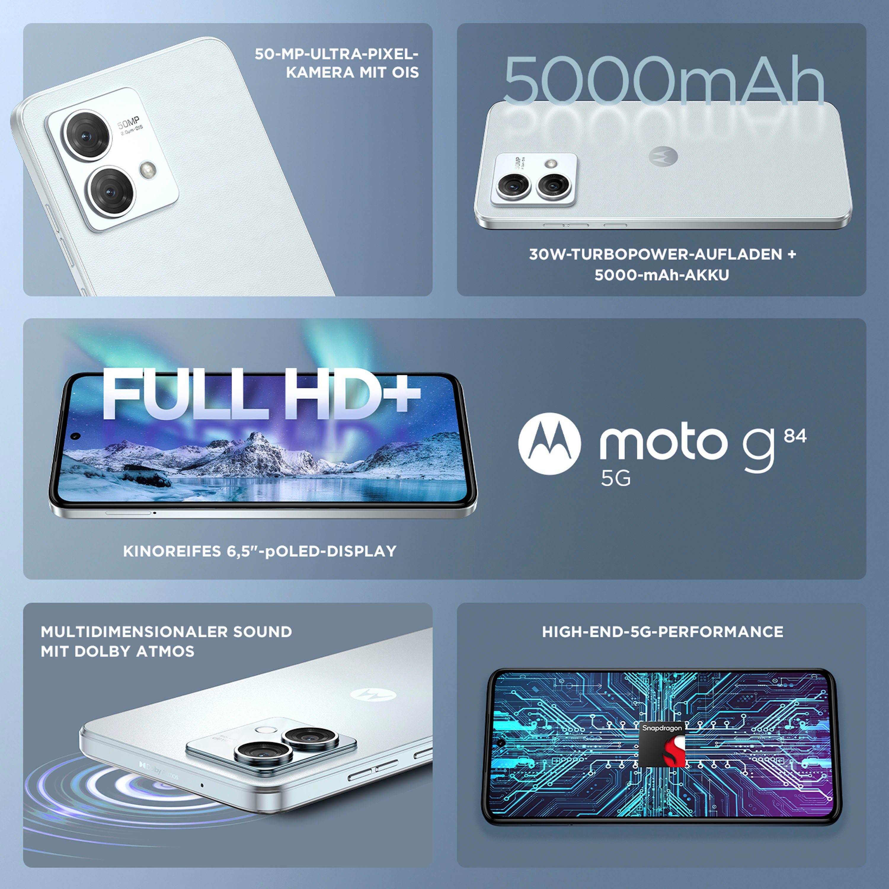 Motorola g84 Smartphone (16,64 cm/6,55 Zoll, 50 MP Kamera)