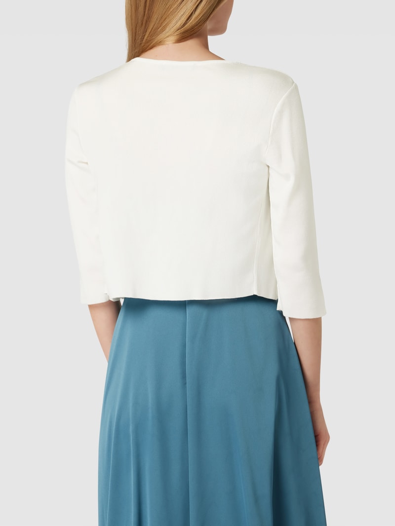 Cropped Jacke aus Viskose-Mix in offwhite