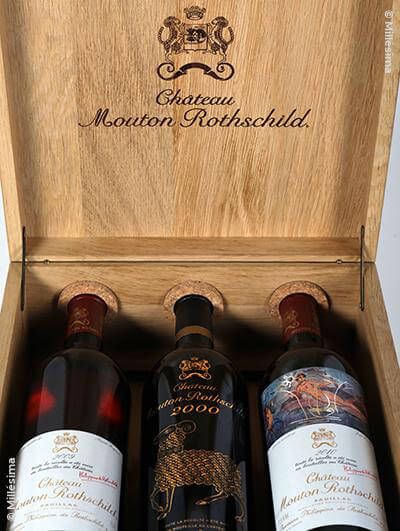 Caisse Luxe Chêne Mouton Rothschild 2000-2009-2010
