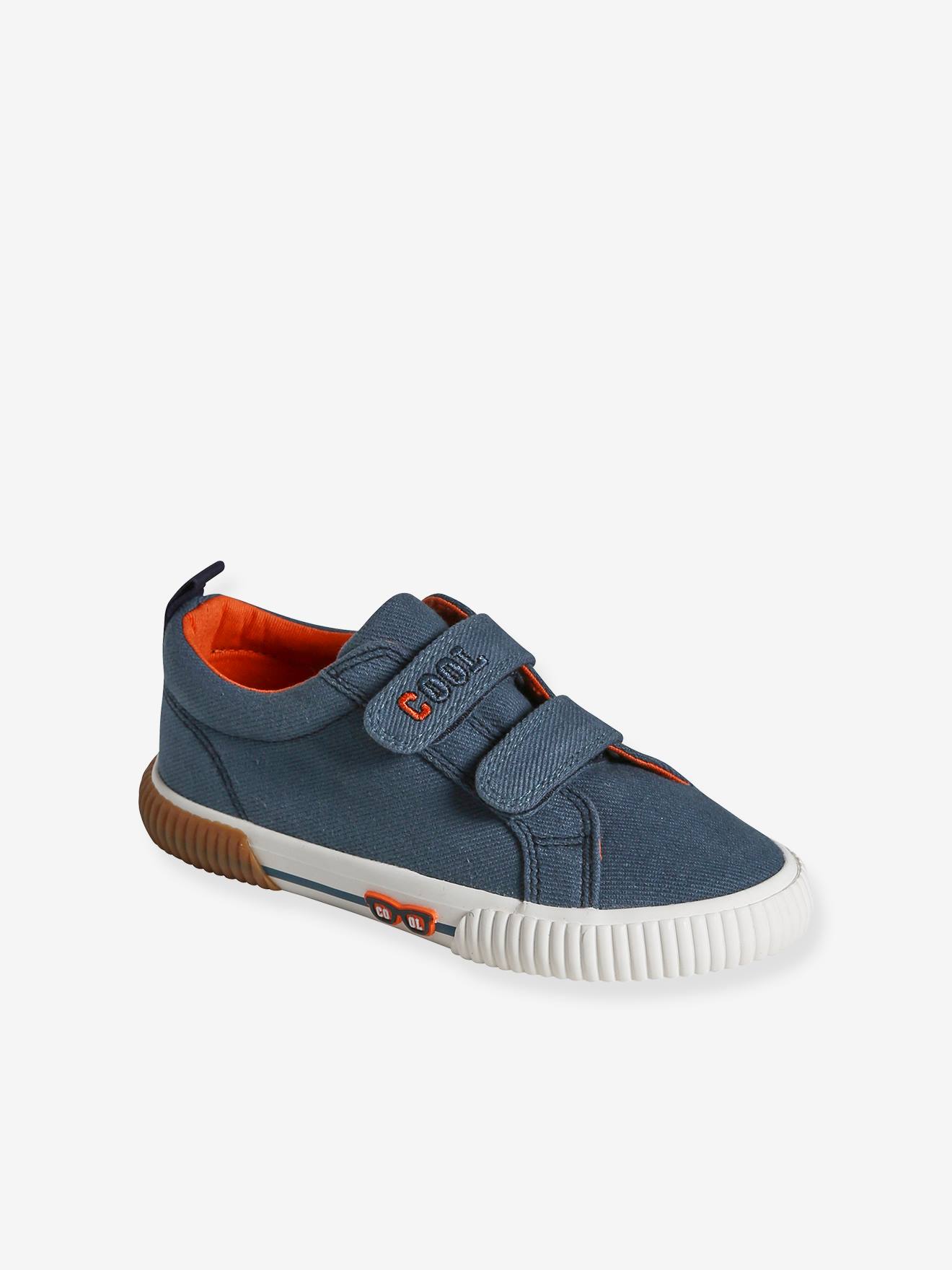 Vertbaudet Kinder Stoff-Sneakers mit Klett - indigo-blau