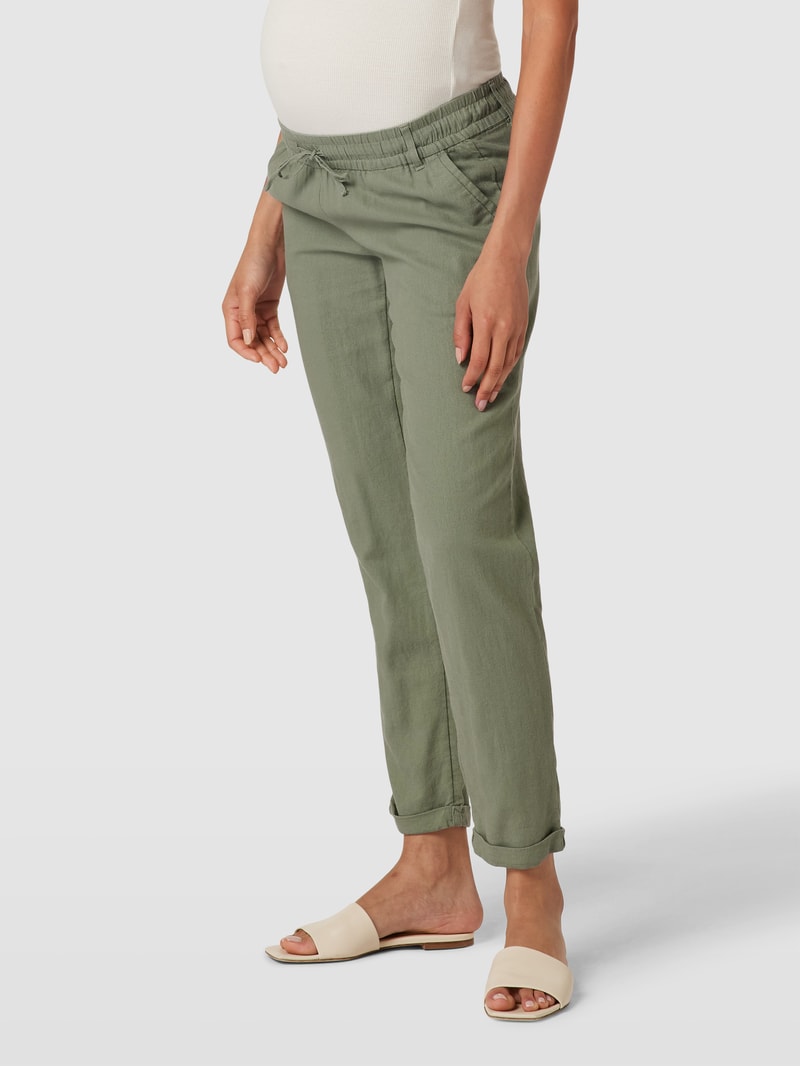 Umstands-Stoffhose mit elastischem Bund Modell 'BEACH' in khaki