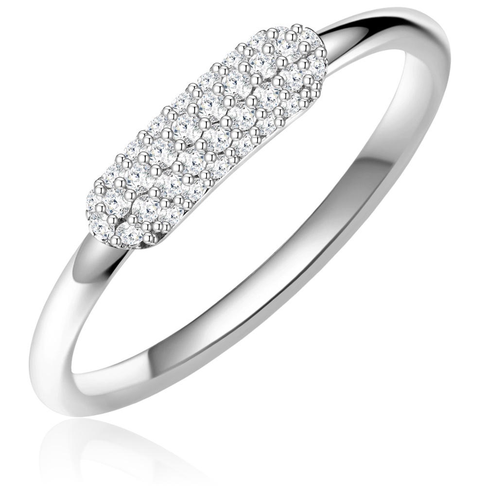 Glanzstücke München Bague en argent Argent sterling Oxyde de zirconium (CZ) en Argent Bague