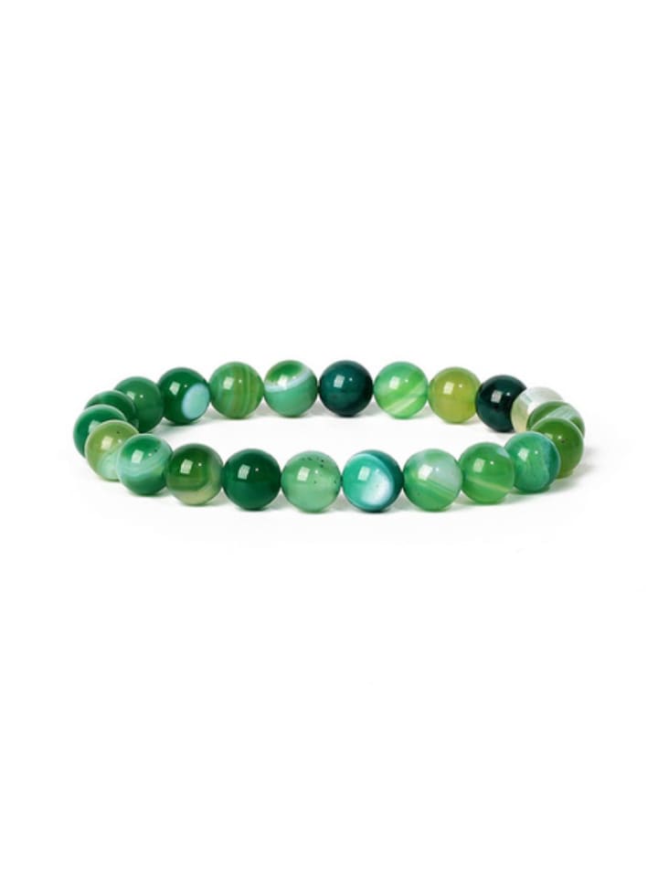 Bungsa Perlenarmband in Achat grün günstig kaufen onesize
