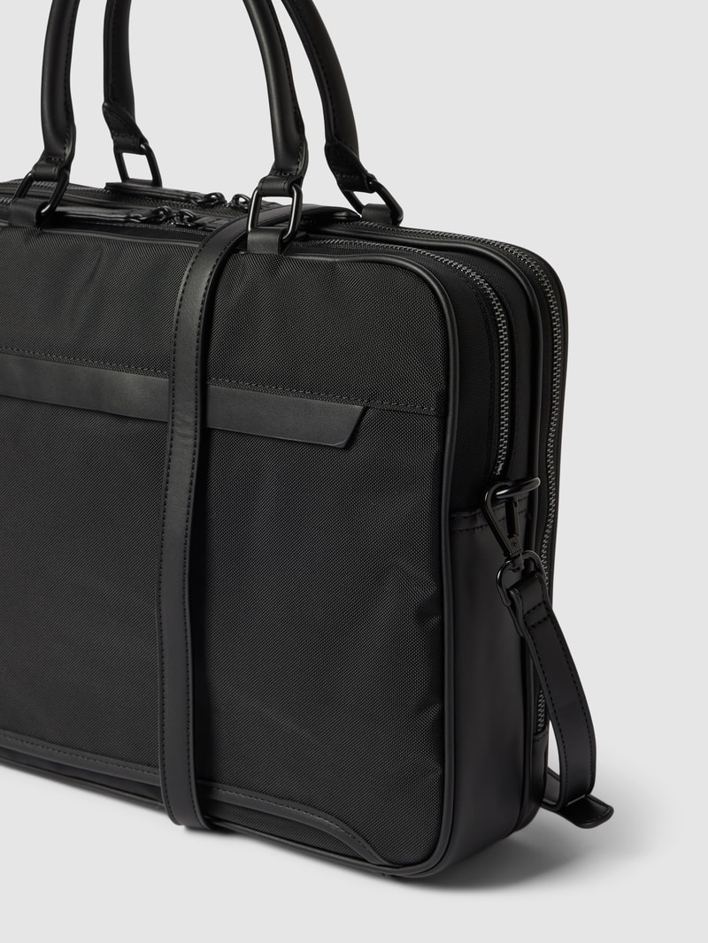 Laptoptasche mit abnehmbarem Schulterriemen in schwarz