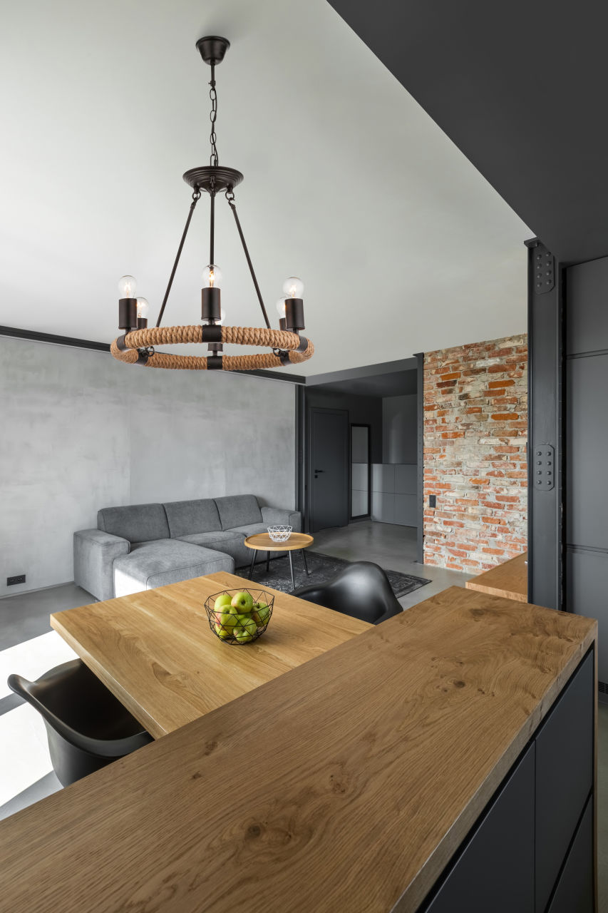 Globo Lighting - ULLEU - Hängeleuchte Metall schwarz, 6x E27