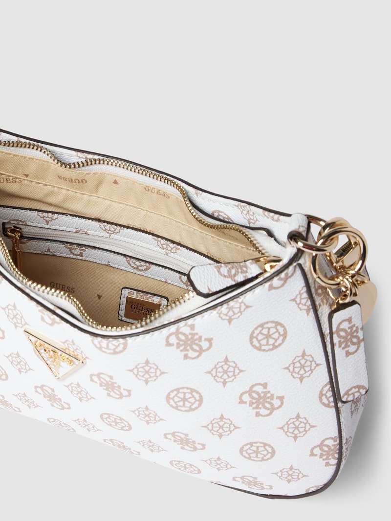 Saddle Bag mit Label-Applikation Modell 'NOELLE' in weiß