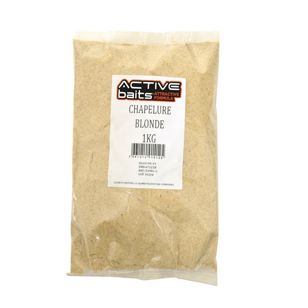 Farine pour la pêche au coup active baits chapelure blonde 1kg