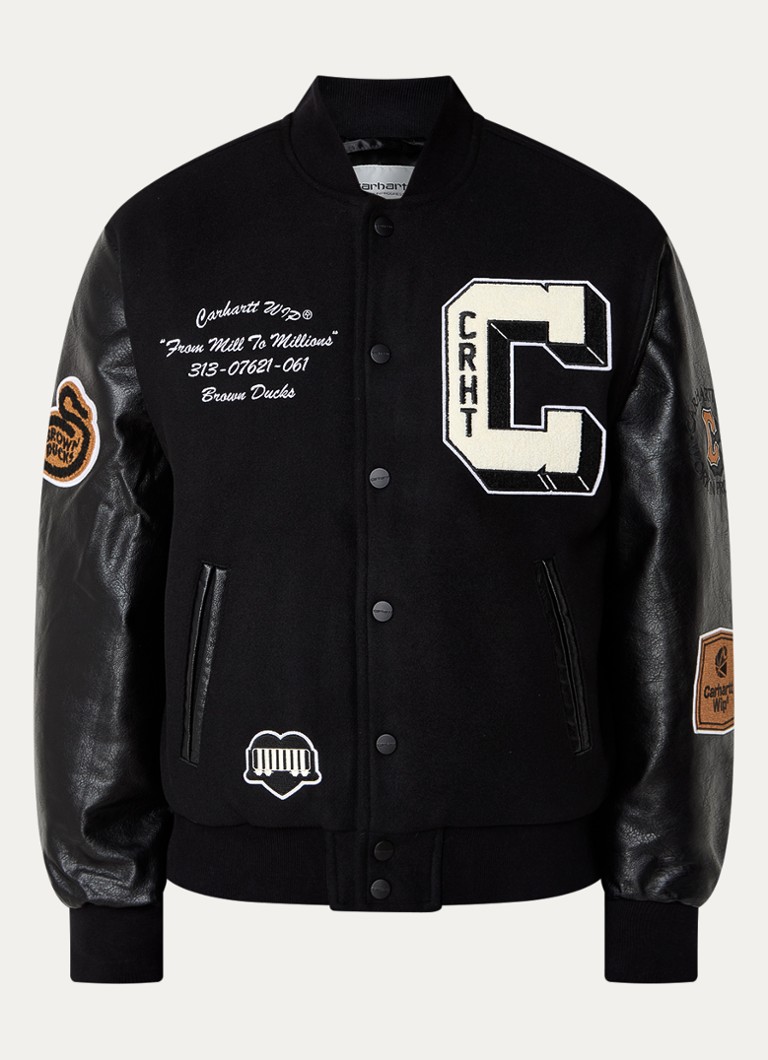 Carhartt WIP Ducks bomberjaka no vilnas maisījuma ar izšuvumu