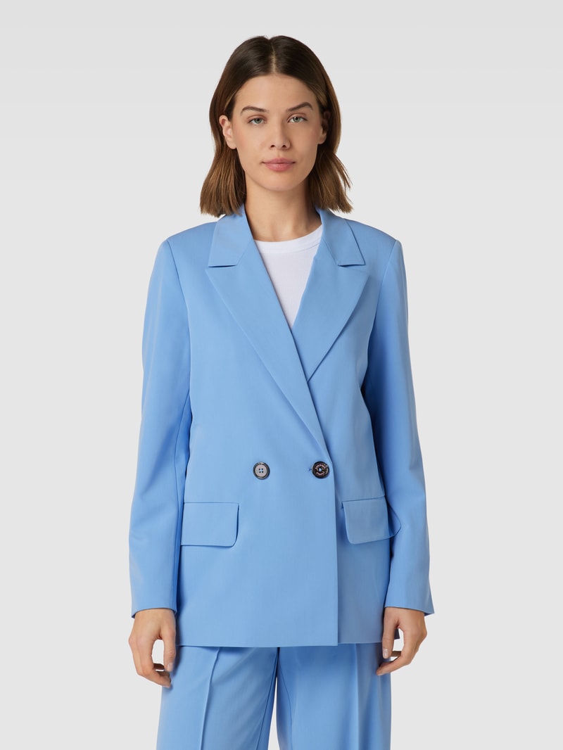 Blazer mit Pattentaschen Modell 'Benny Blazer' in hellblau