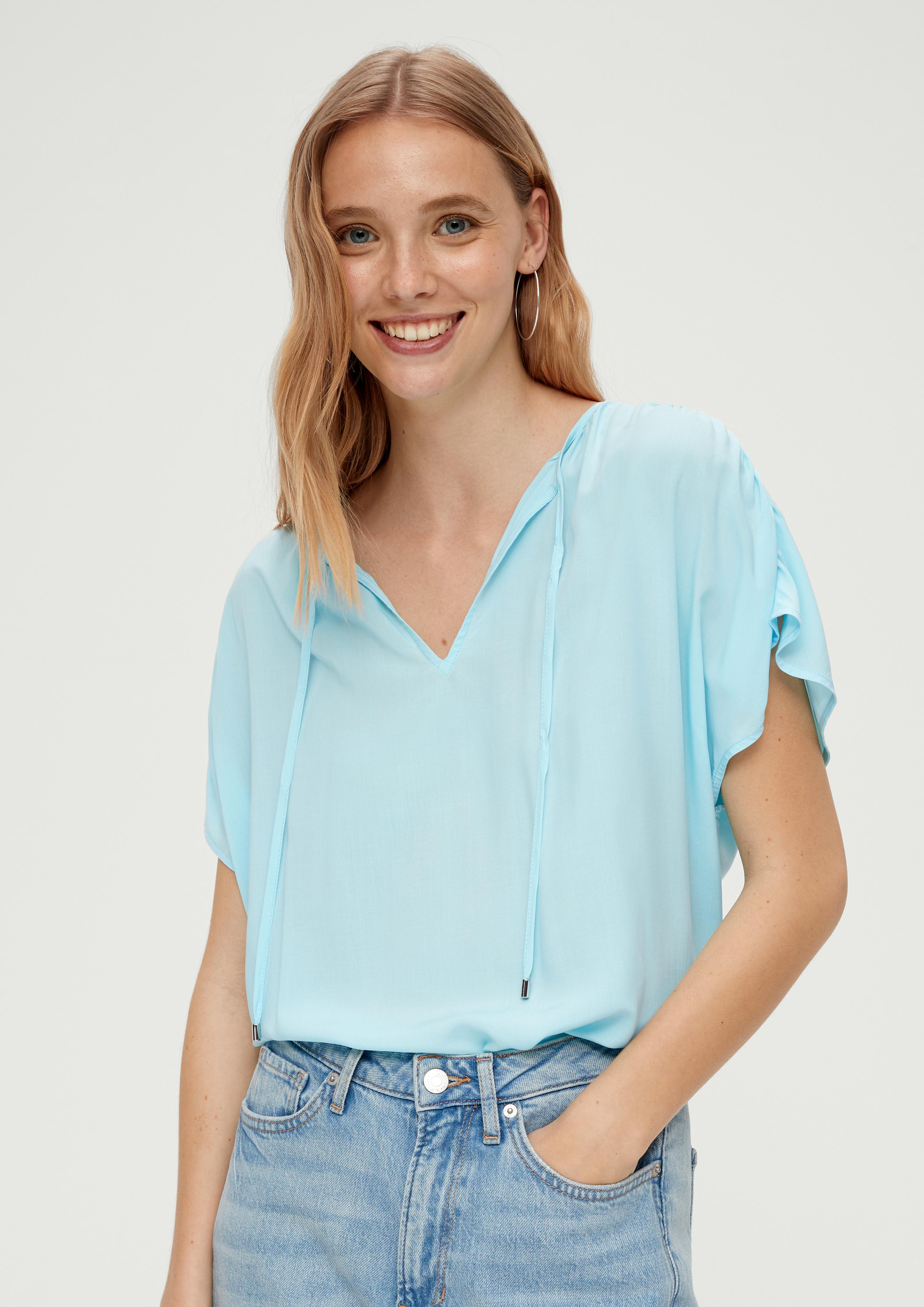 Viskosebluse mit Raffung  2130782-6045