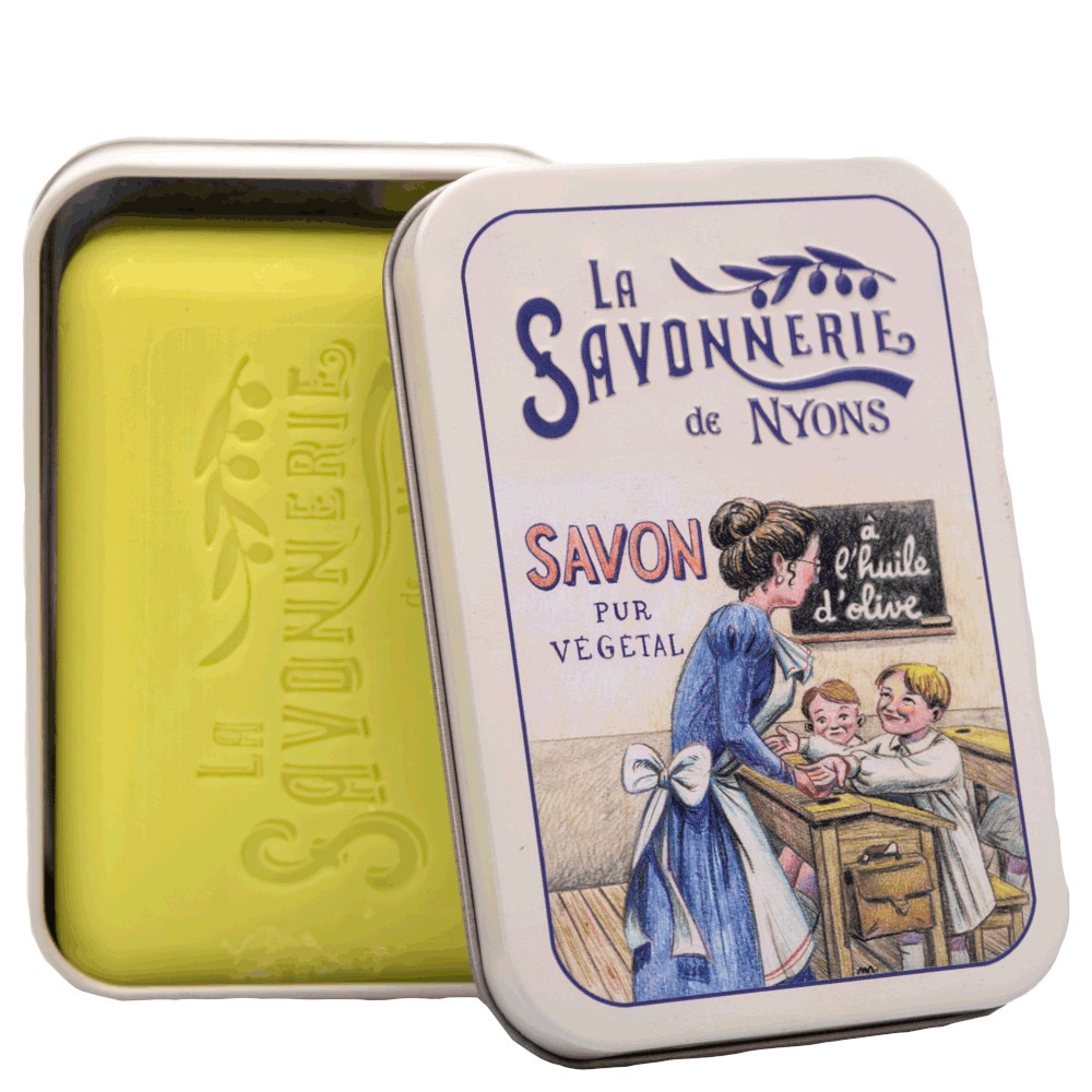 La savonnerie de nyons Savon 200g Verveine et Boîte Métal École Savon