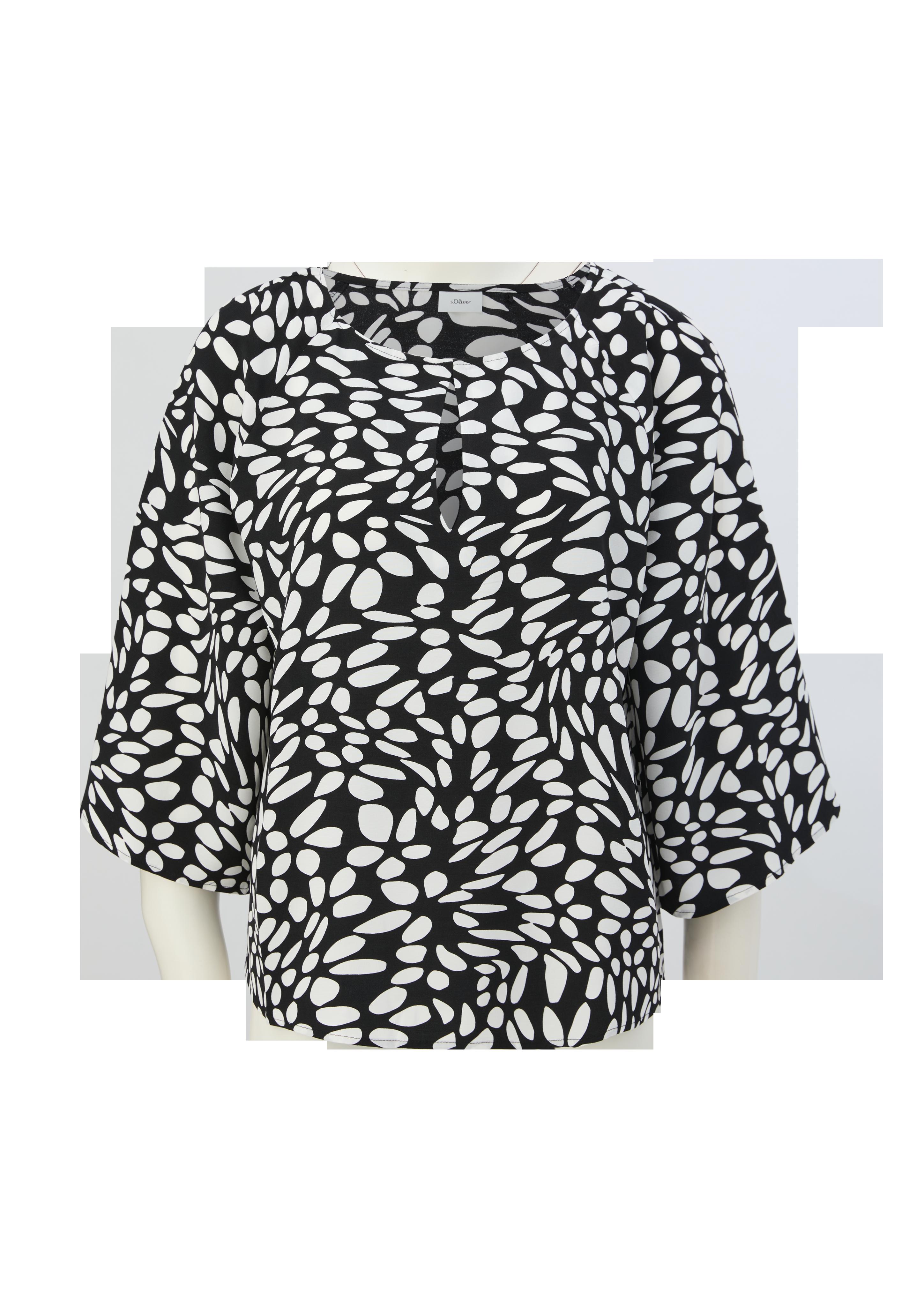 Viskosebluse mit Crêpestruktur  2132036-99A0