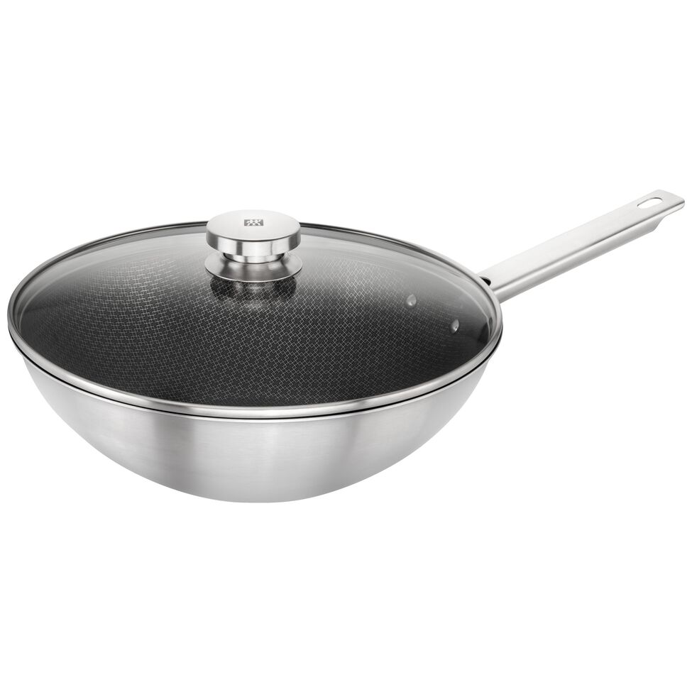 Wok 30 cm, 18/10 Edelstahl