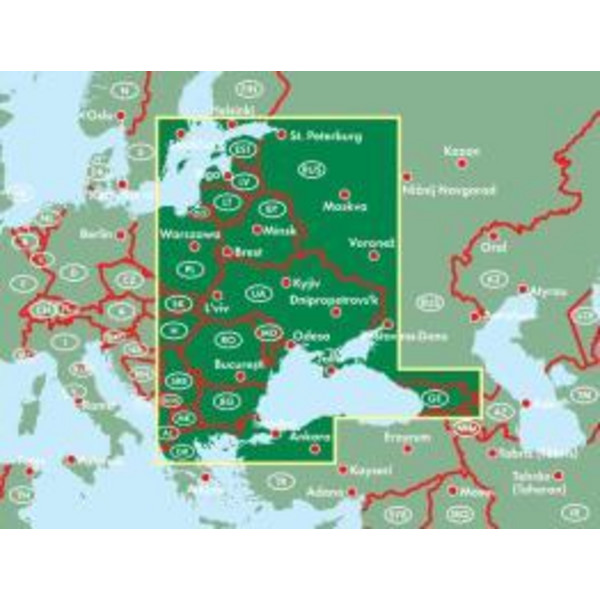 Osteuropa, Autokarte 1:2.000.000 - Straßenkarte
