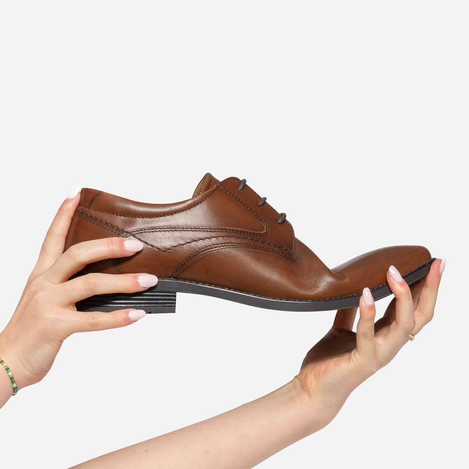 Derby marron en cuir