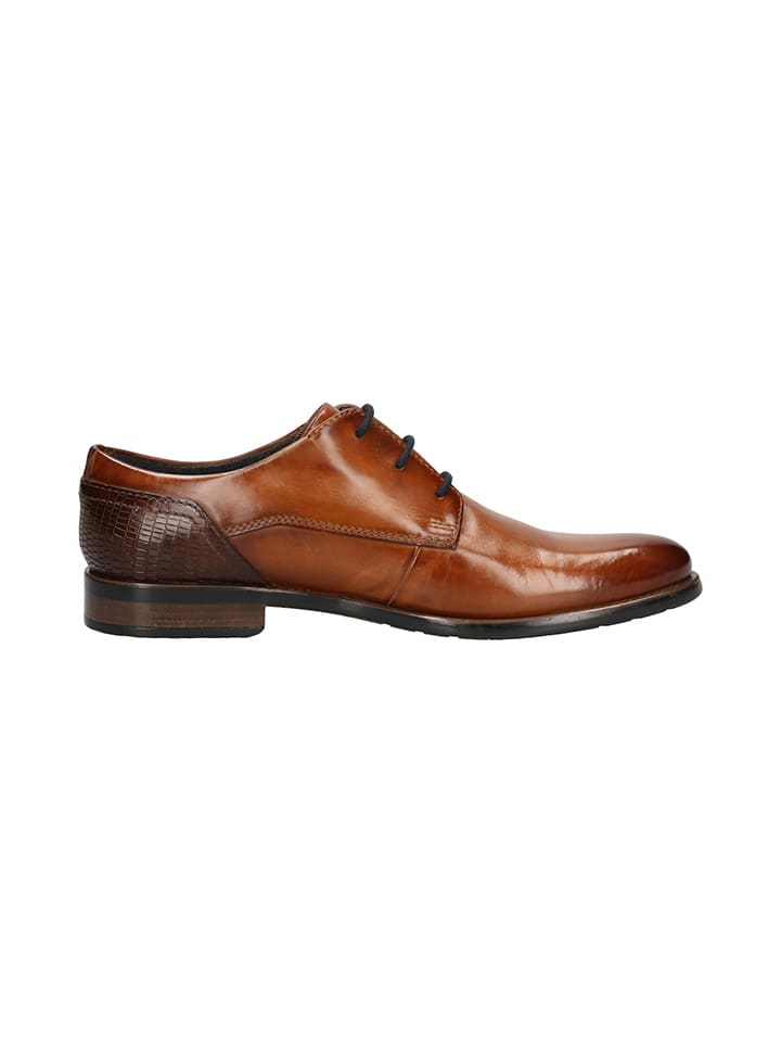 Bugatti Leder-Schnürschuhe in Hellbraun günstig kaufen 42