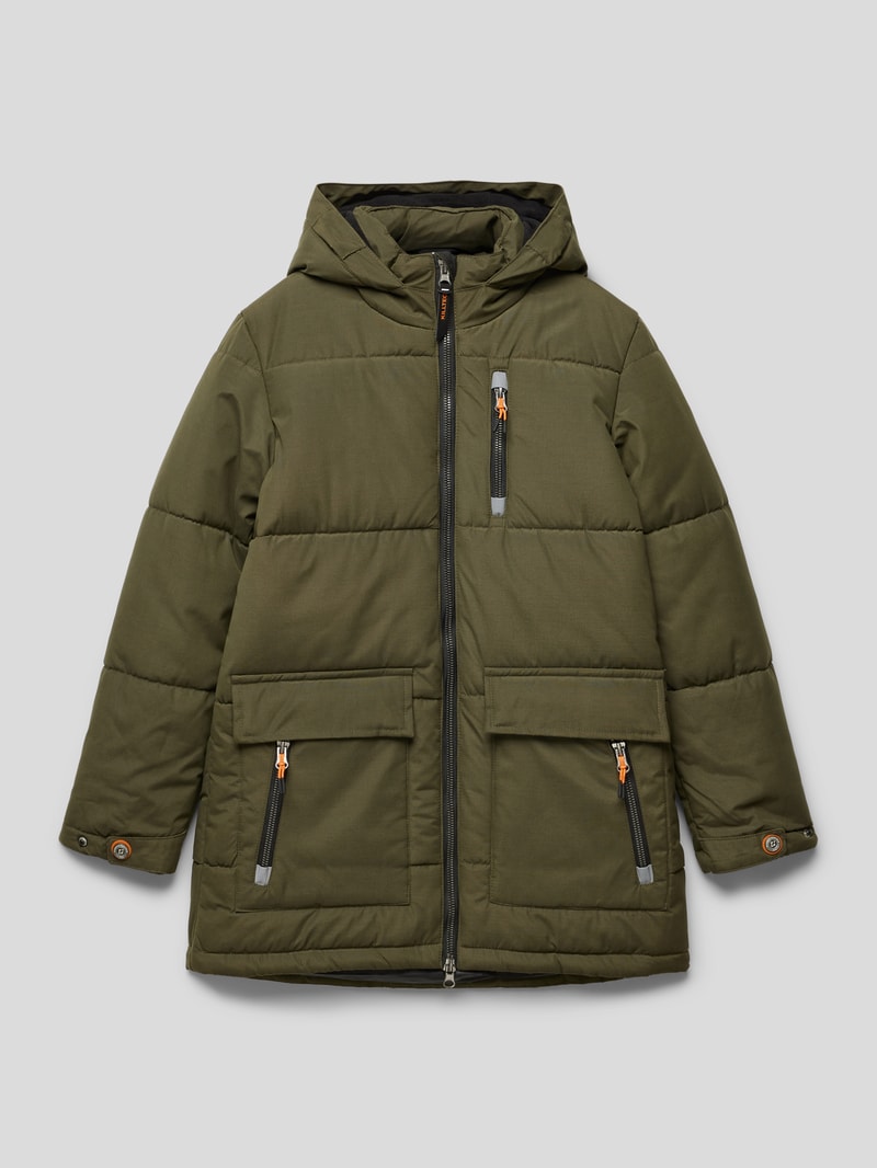 Steppjacke mit Brusttasche in khaki