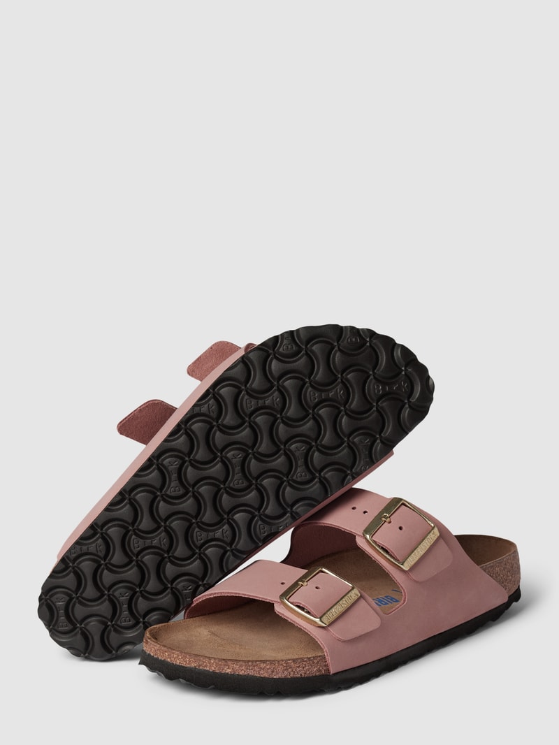 Sandalen mit Dornschließe Modell 'Arizona' in altrosa