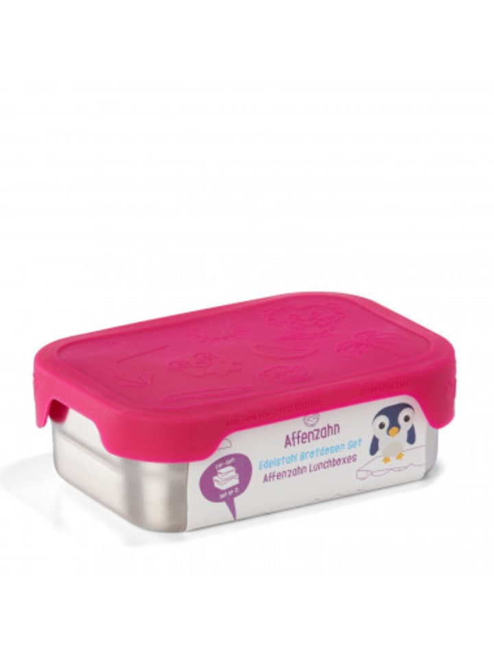 Affenzahn Affenzahn Edelstahl Brotdosen-Set pink Eule günstig kaufen onesize