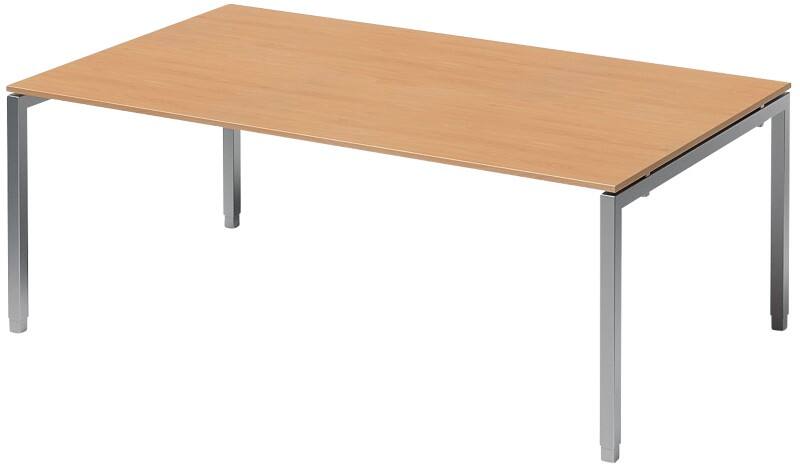 Bisley Konferenztisch Cito Buche, Silber 2.000 x 1.200 x 850 mm