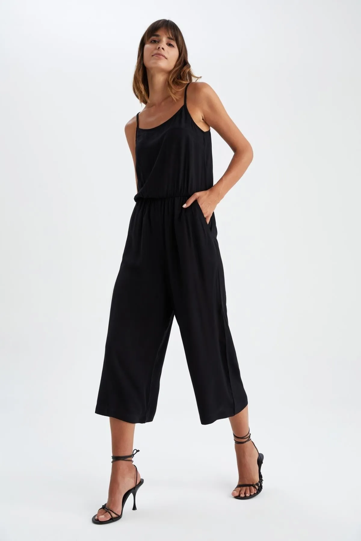 DeFacto  Basic-Midi-Jumpsuit mit Trägern