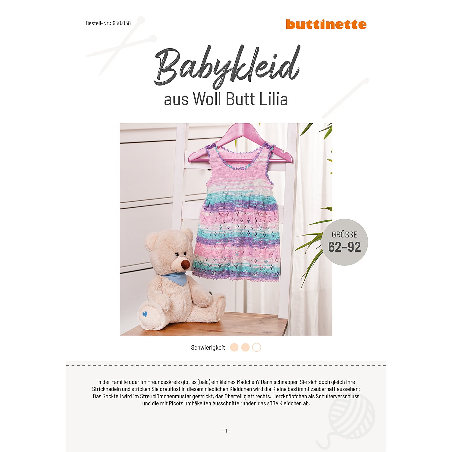 Strickanleitung - Babykleid aus Woll Butt Lilia