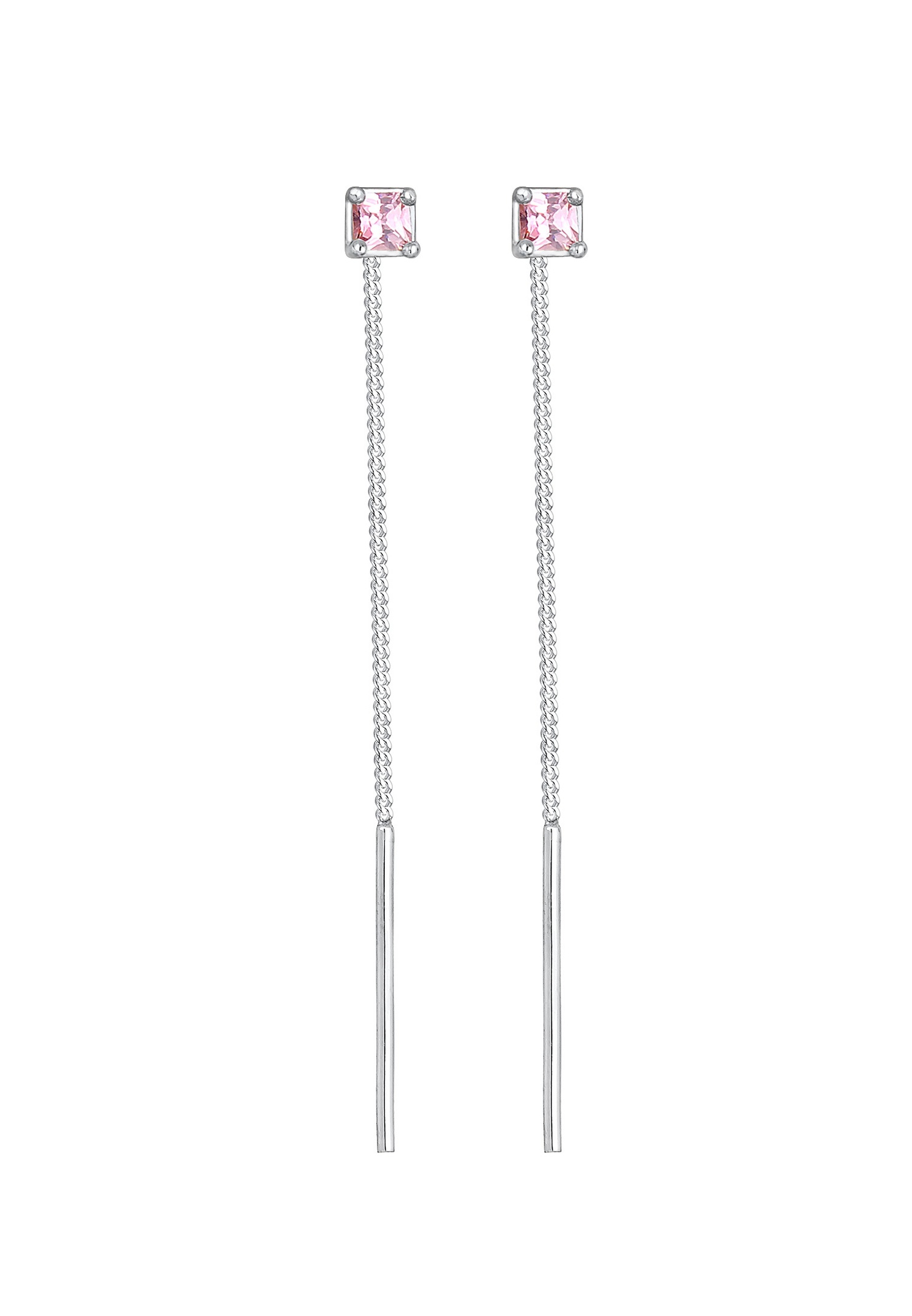 Damskie sandały Elli Pull Through Square Pale Rose z kryształkami cyrkonii sześciennych ze srebra próby 925