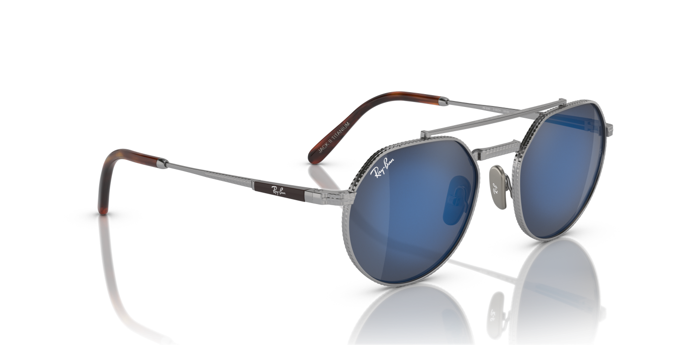JACK II TITANIUM - Gri argintiu lustruit/Albastru
