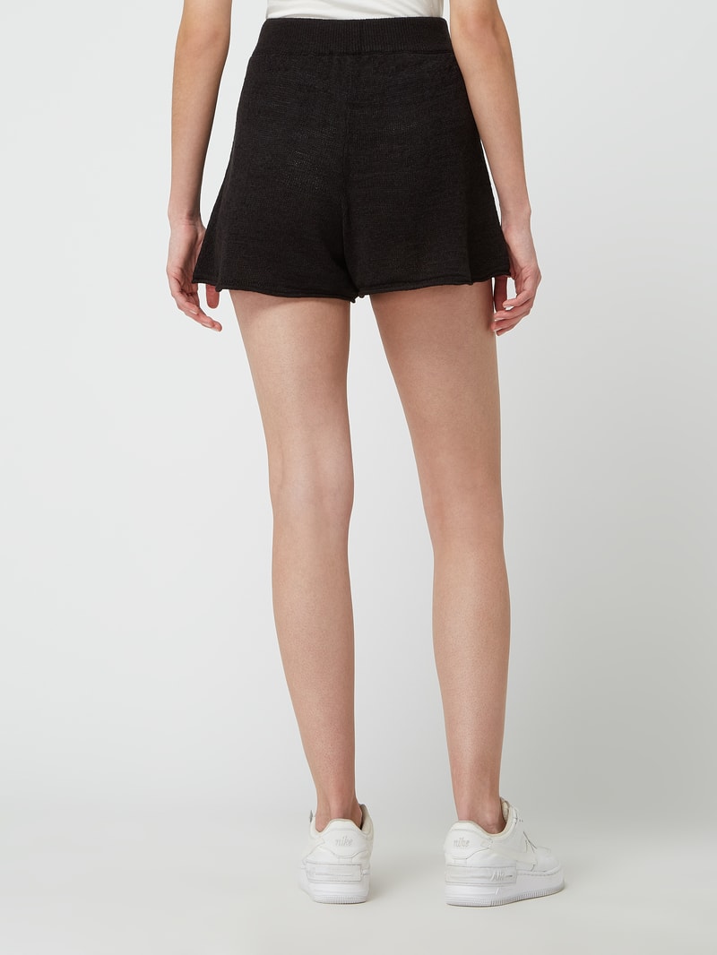 Shorts mit elastischem Bund Modell 'Fiona' in schwarz