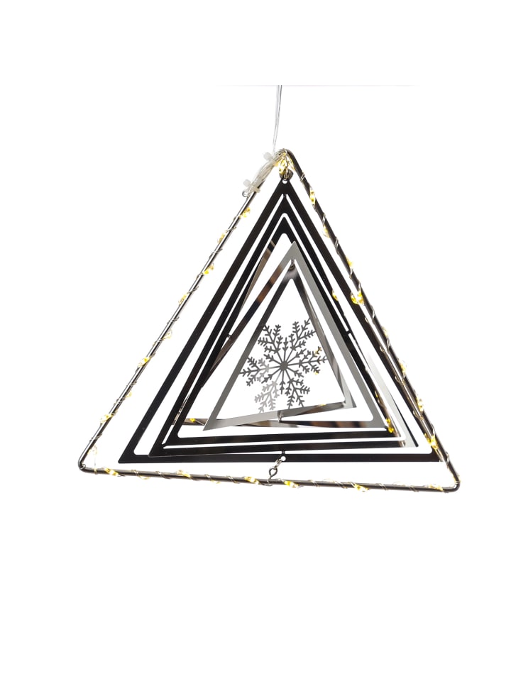 MARELIDA LED Dreeick mit Schneeflocke 3D Dekohänger Weihnachten Fensterdeko in silber günstig kaufen onesize