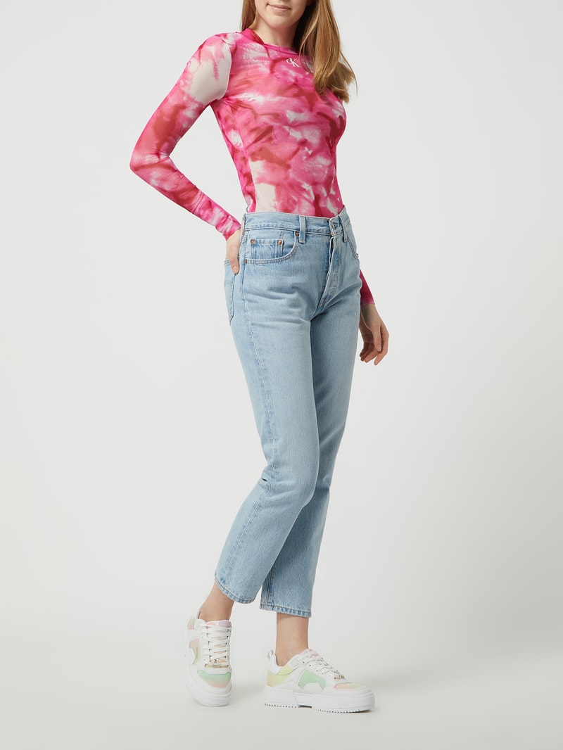 Longsleeve aus Mesh in pink