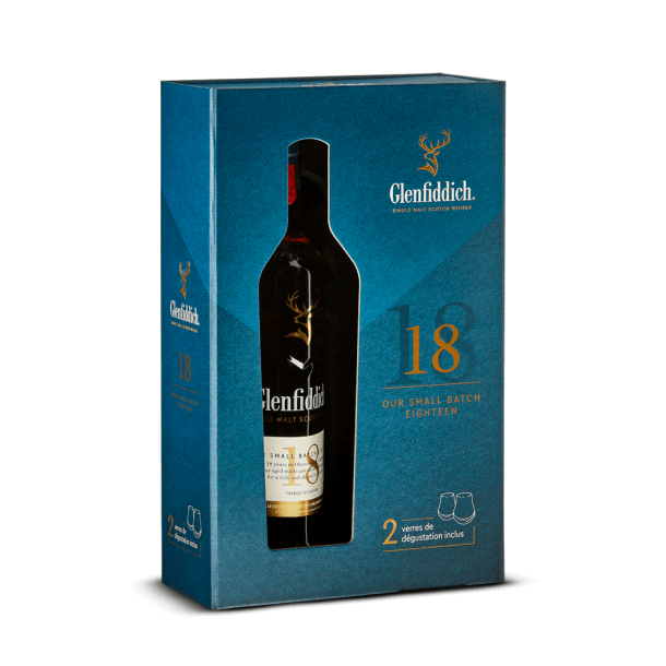 Glenfiddich 18 ans + 2 Verres 40%