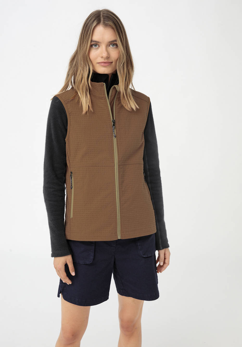 Weste Softshell Grid aus Bio-Baumwolle