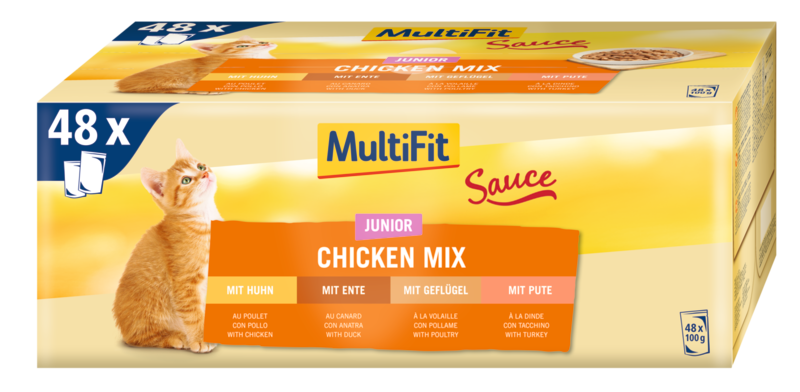 MultiFit Nassfutter MultiFit Junior Sauce Chicken Mix Multipack 48x100 g