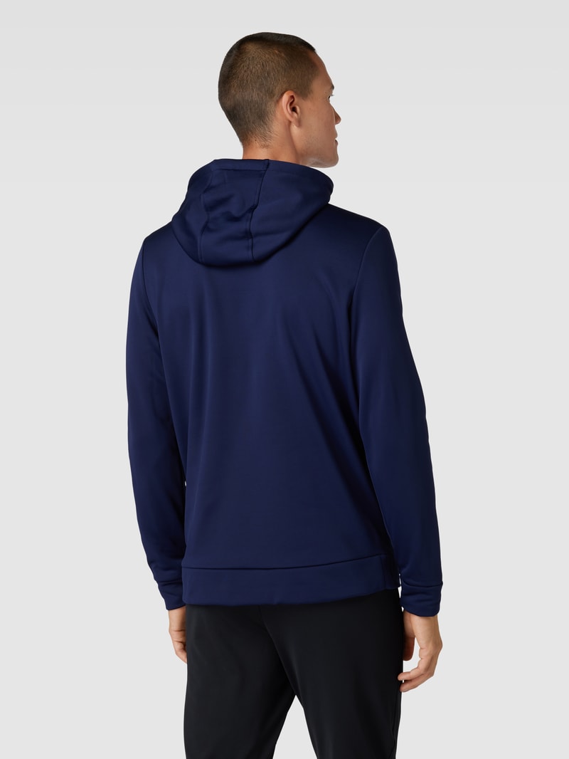 Hoodie mit Logo-Print in marineblau