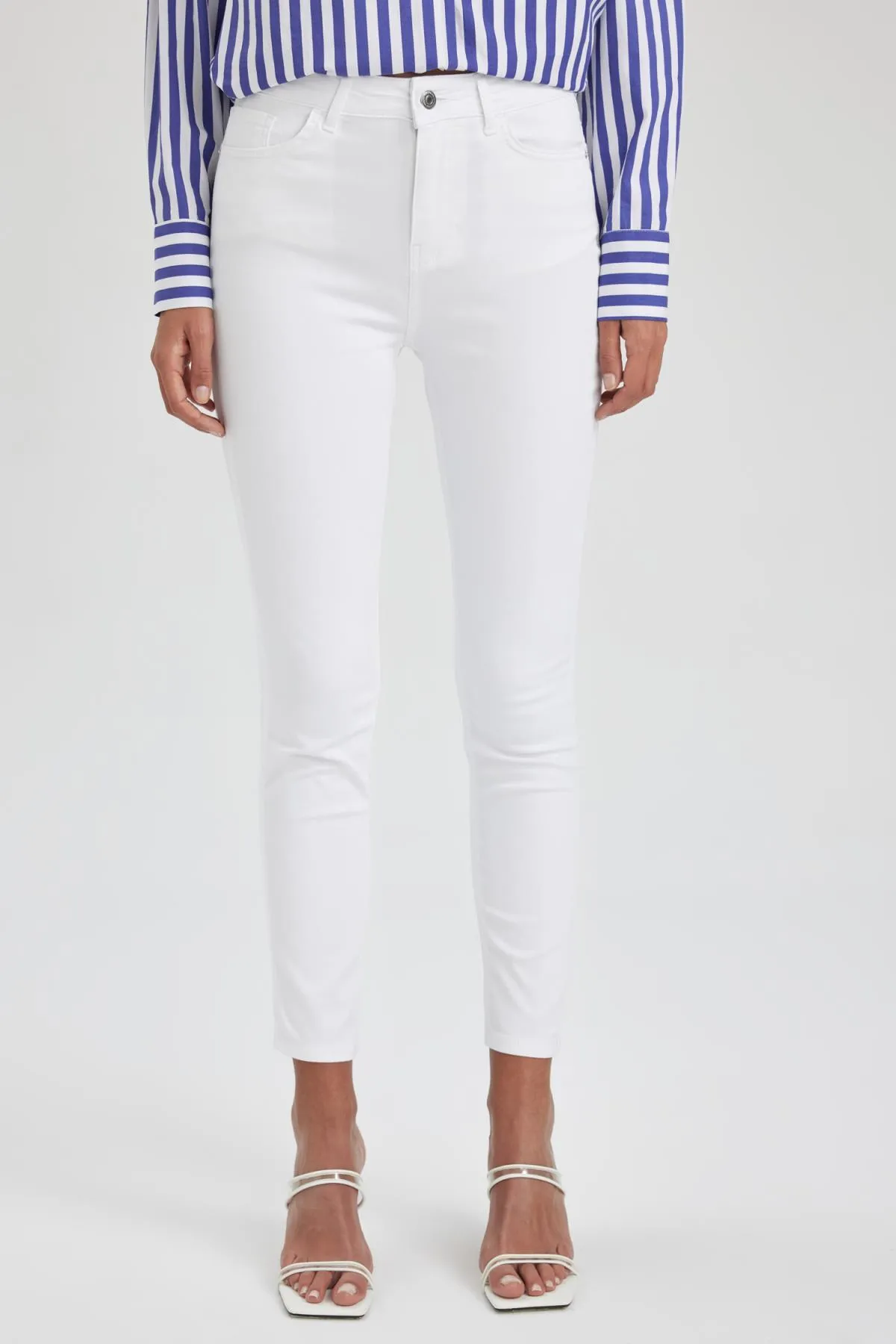 DeFacto  Rebeca Slim Fit Gabardine-Hose mit hoher Taille M0649az23sm