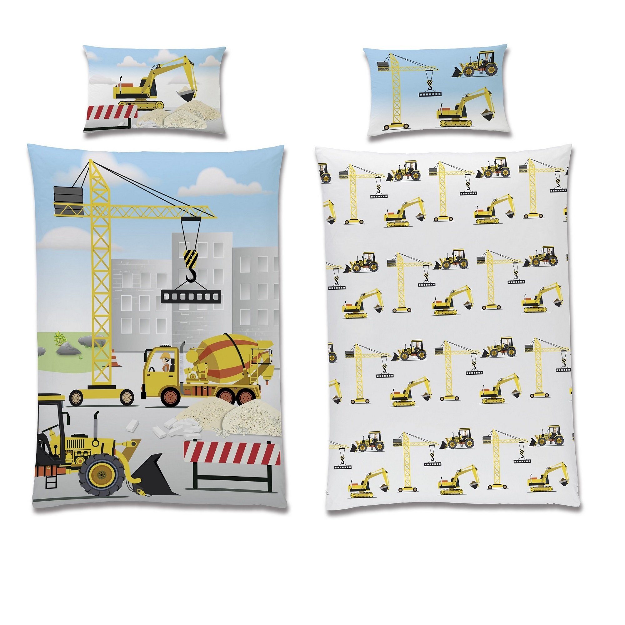 Babybettwäsche mit hellem Motiv 