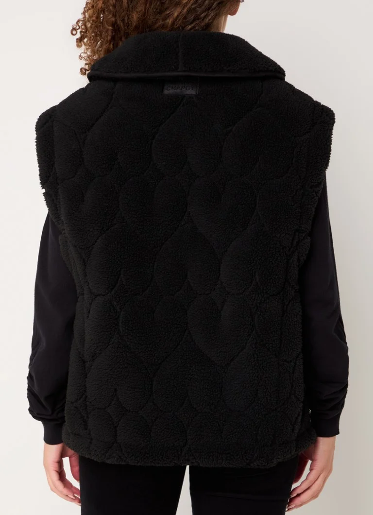 Gilet trapuntato in stile teddy Merlin di Fabienne Chapot con tasche laterali