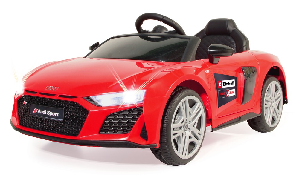 Jamara e.K. JAMARA-460915-Ride-on Audi R8 rot 18V Einhell Power X-Change