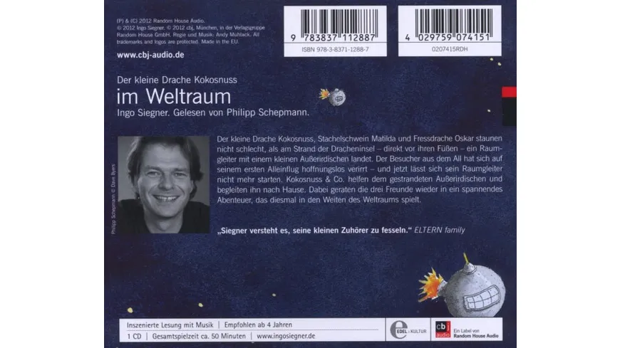 Der kleine Drache Kokosnuss im Weltraum-