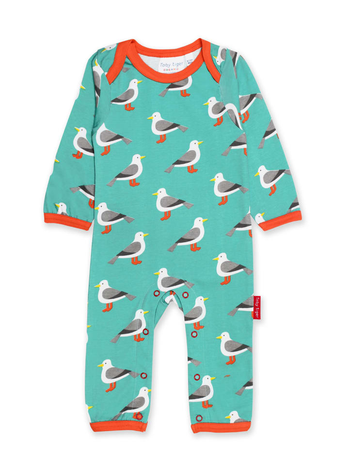 Toby Tiger Schlafanzug mit Möwen Print in blau günstig kaufen