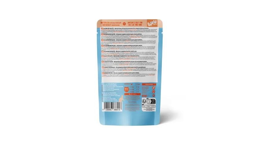 WOW Katzennassfutter Lachs in Sauce 85 g