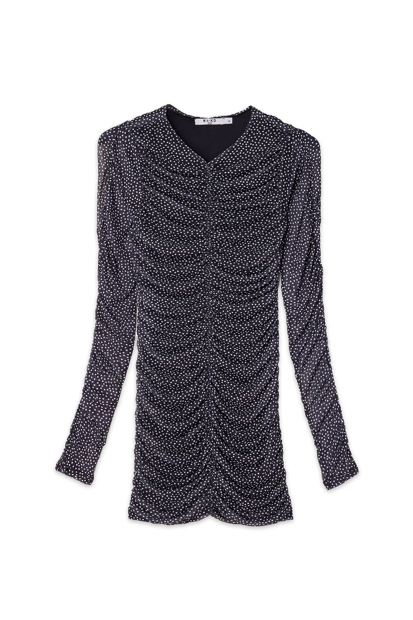 Jersey-Minikleid mit Rüschen