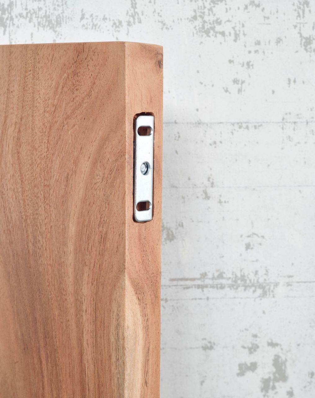 Skyport WOHNLING Wandregal Baumkante Akazie Holz Design Schweberegal 120 cm Regal Massiv