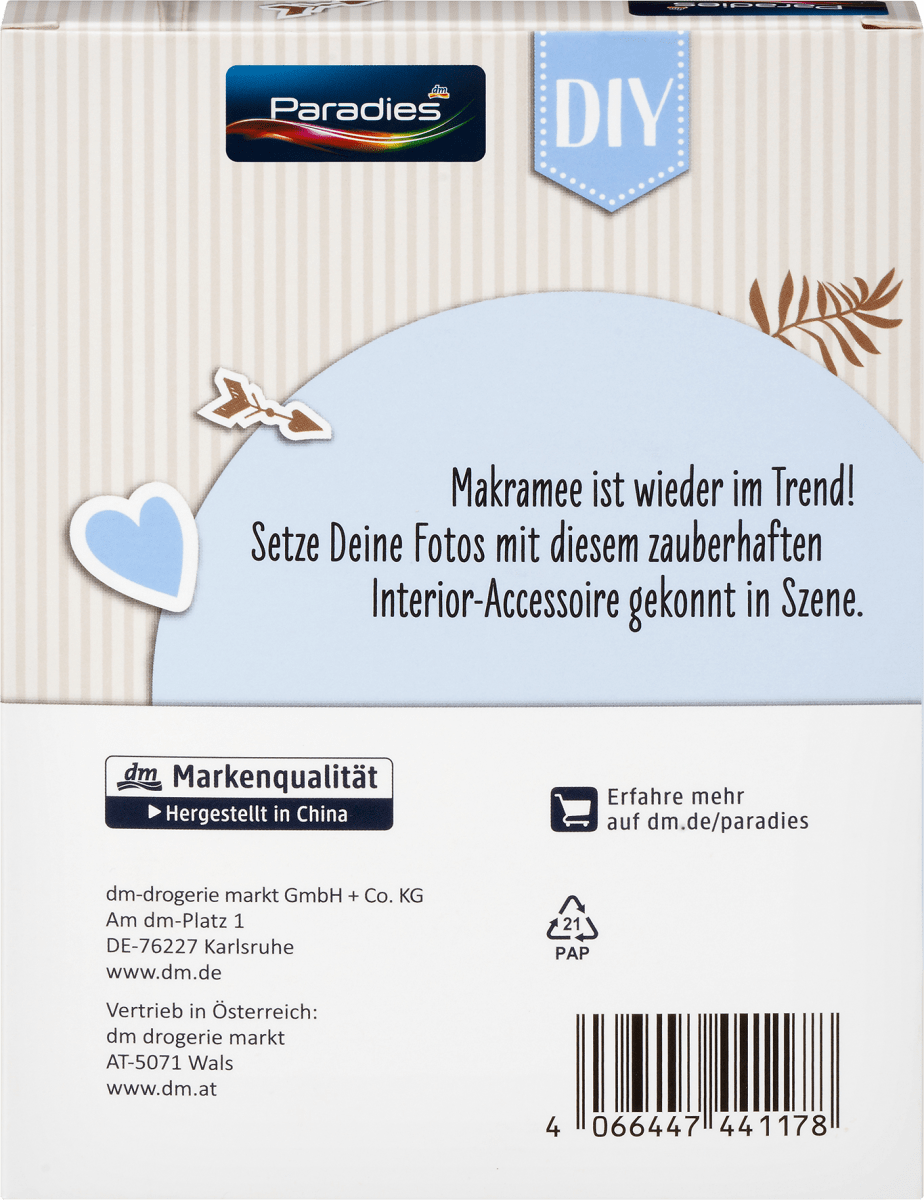 Makramee-Fotohalter für 3 Fotos 10x15 cm, 168 St